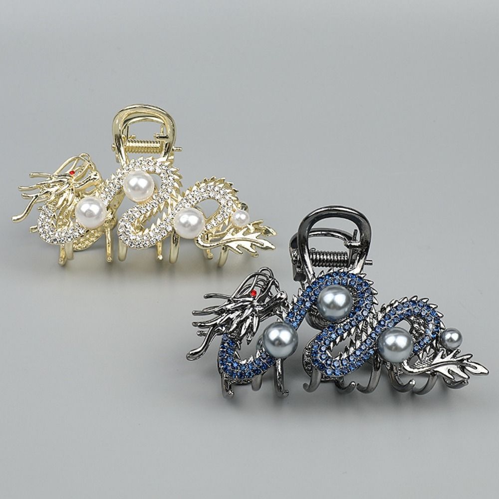 Синий дракон Синий дракон шпилька для волос Простая мода с жемчугом для женщин