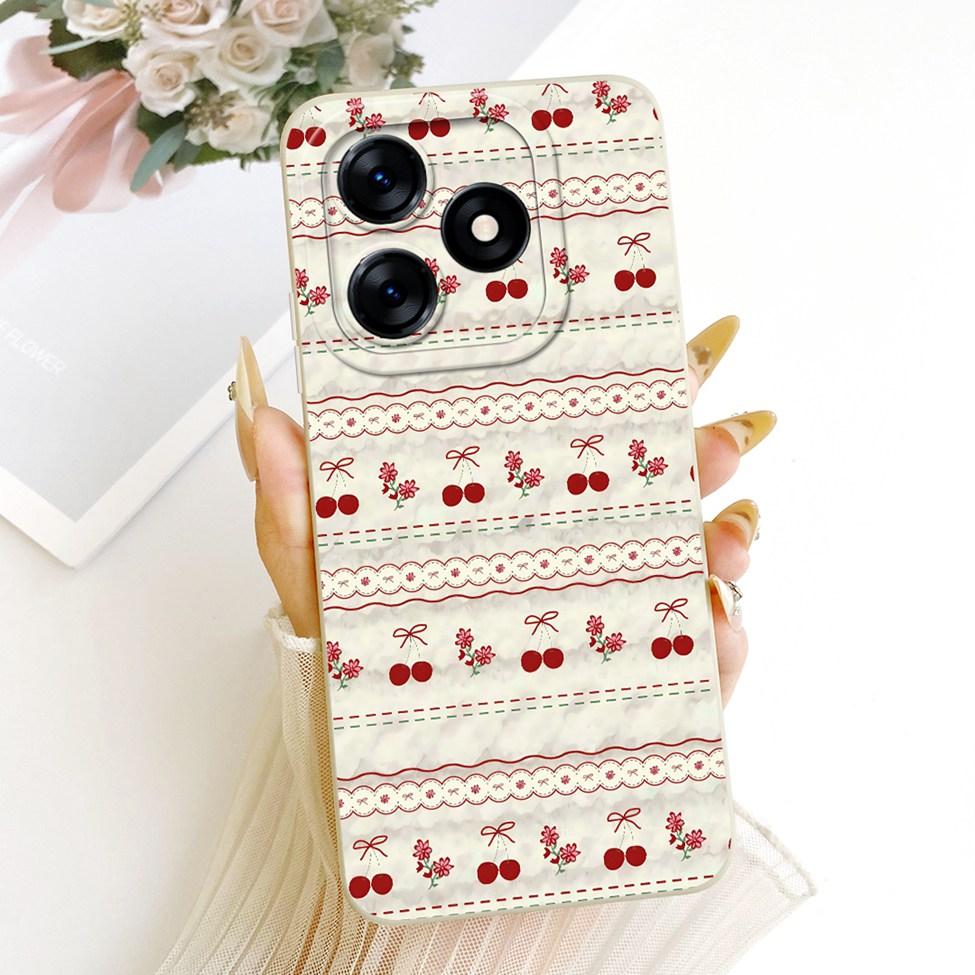 Чехол для Realme C51 RMX3830 Чехол для Realme C53 RMX3760 Крышка Силиконовый Роскошный Модный Мультяшный Забавный 2D Расписной