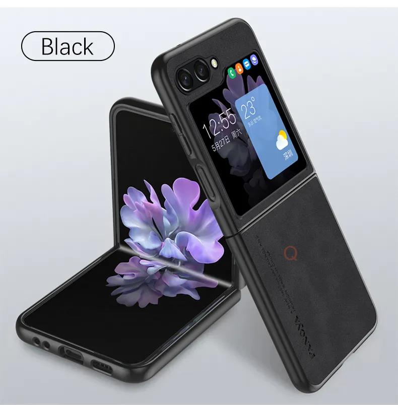 Роскошный винтажный кожаный чехол из овчины Flip 5 4 3 для Samsung Galaxy Z Flip4 Flip5 Flip3 5g, мужской противоударный чехол в стиле ретро Zflip
