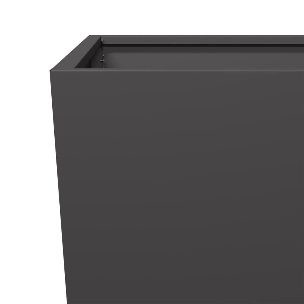 Plant Pot Black 45x45x75 cm Steel