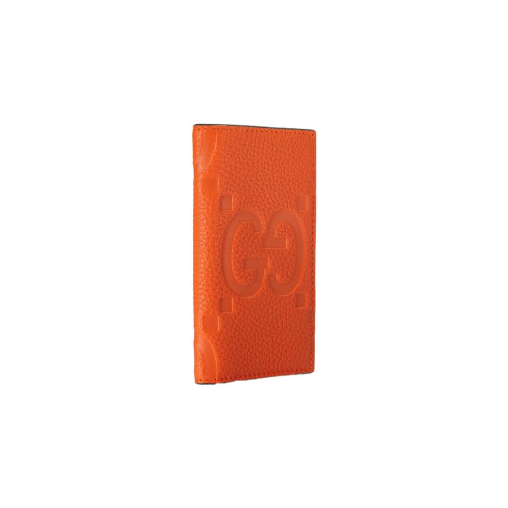 Gucci Держатель для карт GG с тиснением, оранжевая кожа 739478-AABY0-7505