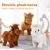 Electric Plush Horse Toy with Sound Kids Walking Interactive Horse Plushie Toddlers Boys Girls Educational Simulation Stuffed Animal Toy