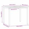 Garden Dining Set 5 pcs Solid Acacia Wood and Stainless Steel