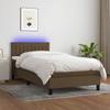 VidaXL Slatted Bed Base with Mattress and LED, Upholstered Bed, Single Bed, Adult Bed for Indoor Bedroom, 3133296
