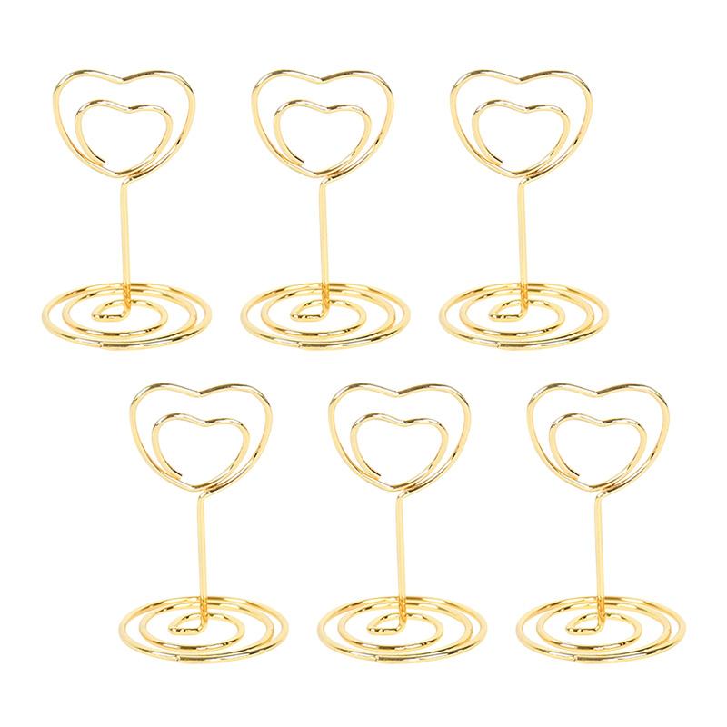 10pcs Metal Place Card Holders Photo Clip Stands Wedding Table Number Name Sign Stand for Wedding Birthday Party Home Decoration