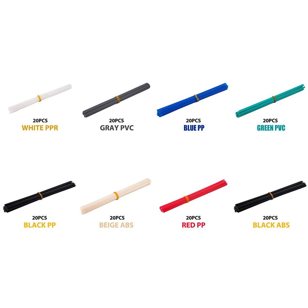 20 шт. пластиковых сварочных прутков для сварки 20 см. Ремонт бампера сварочного аппарата