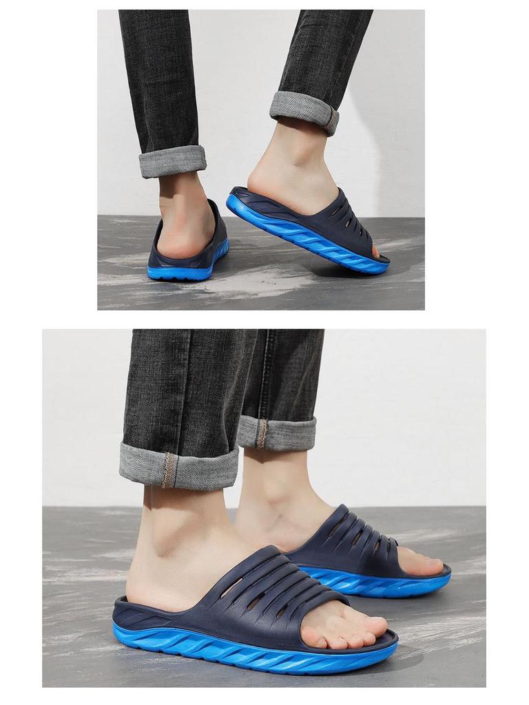 Plus Size Arch Support Two-Color Men's Non-Slip Thick Sole One-Strap Home Sandals