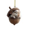 Forest Animal Acorn Ornaments 2D Flat Cozy Forest Christmas Ornaments, 2026 New Pine Cone Animal Decoration