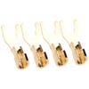 4PCS Pure Copper Spade Speaker Connector 45 Degree Fork Speaker Wire Plug  For DIY Audio