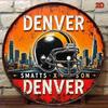 Металлическая жестяная табличка Denver Broncos для мужской комнаты, бара, гаража, подарок фанату НФЛ