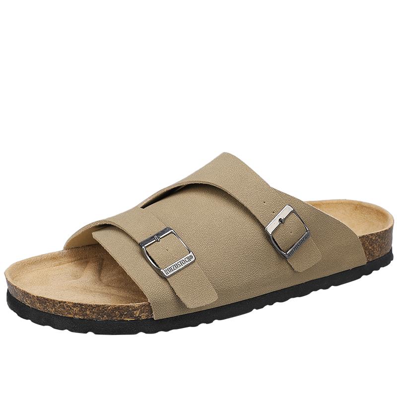 Тапочки Летние шлепанцы для мужчин Пляжные тапочки Коричневые сандалии Удобная мягкая обувь Нескользящая обувь для ванной Мужские шлепанцы