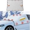 Car Windshield Snow Ice Cover with Side Mirror and Elastic Hook, 9 Magnetic Automotive Windshield Snow Frost Cover, Foldable Car Windshield Sun Shade