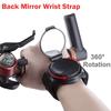Wrist Strap Foldable Rearview Mirror Bicycle Rear View Mirror 360° Rotatable Bike Mirror