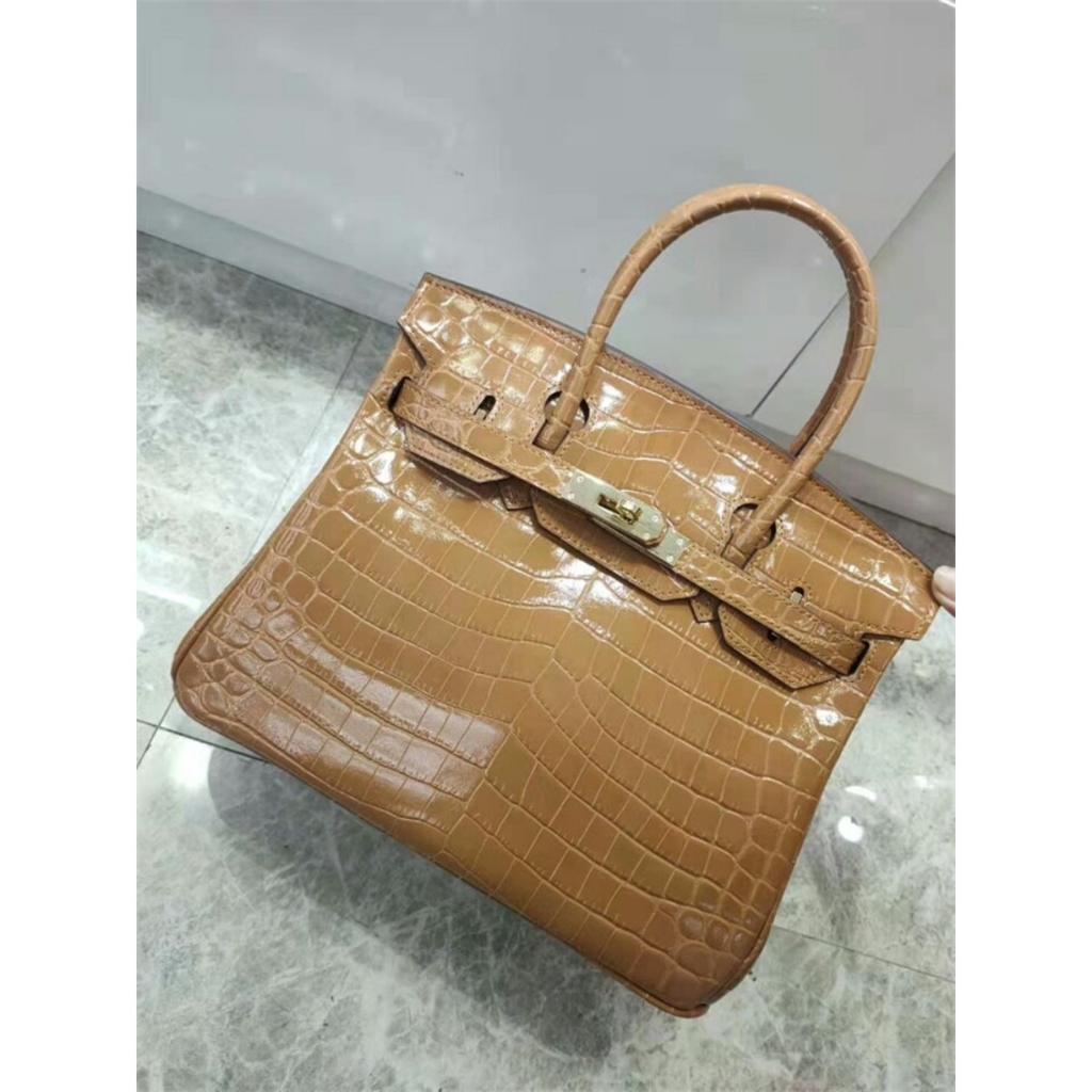 FD64102940 осень и зима новая платиновая серия макарон узор крокодила портативная наплечная сумка из коровьей кожи 25 см