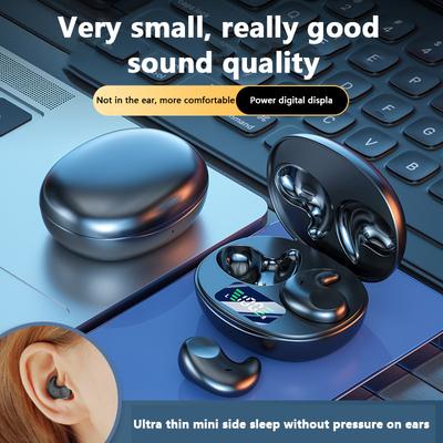 Невидимый беспроводной наушник для сна Bluetooth 5.3 Скрытые наушники Легкие Водонепроницаемые Шумоподавляющие Наушники с сенсорным управлением