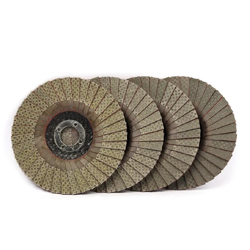 Z-LION 1PC 4" 5" Diamond Grinding Wheels Electroplated Flap Disc Granite Marble Concrete Abrasive Pads For Angle Grinder Sanding