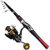 SOUGAYILANG Telescopic Fishing Rod 1.6M Spinning Fishing Pole Fishing Reel Set 5.0:1 Speed Metal Spool Carp Reel Rod Combo