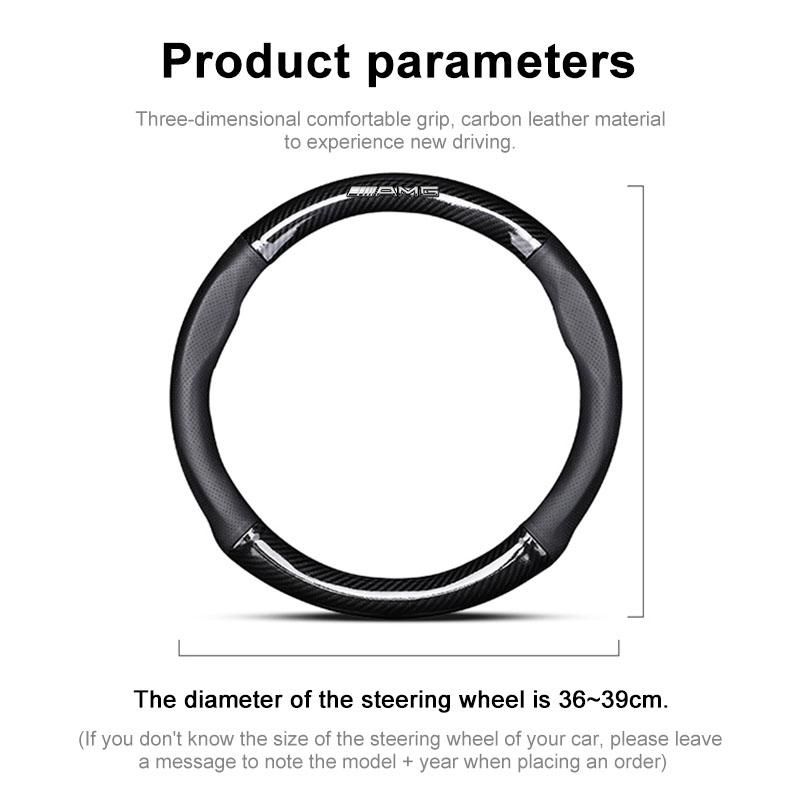 Чехол на руль автомобиля Дышащий Противоскользящий Кожаный чехол на руль для Mercedes-Benz AMG C500 C200 C300 A B C E GLA CLA GLK GL ML GLE