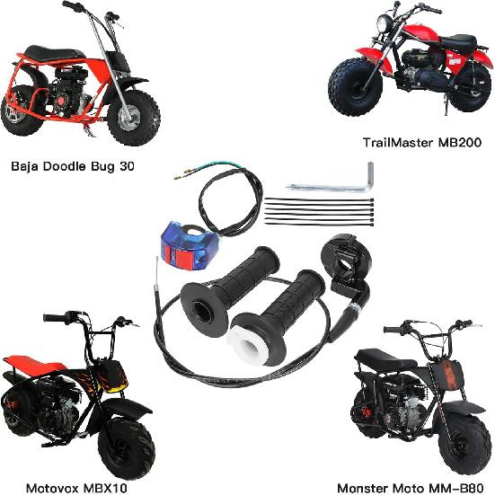 YOXUFA Mini Bike Throttle Kit Replacement For Coleman Minibike CT200U CT200U-EX BT200X Baja DB30 Warrior MB200 Predator 212Cc Motovox 196Cc 200Cc