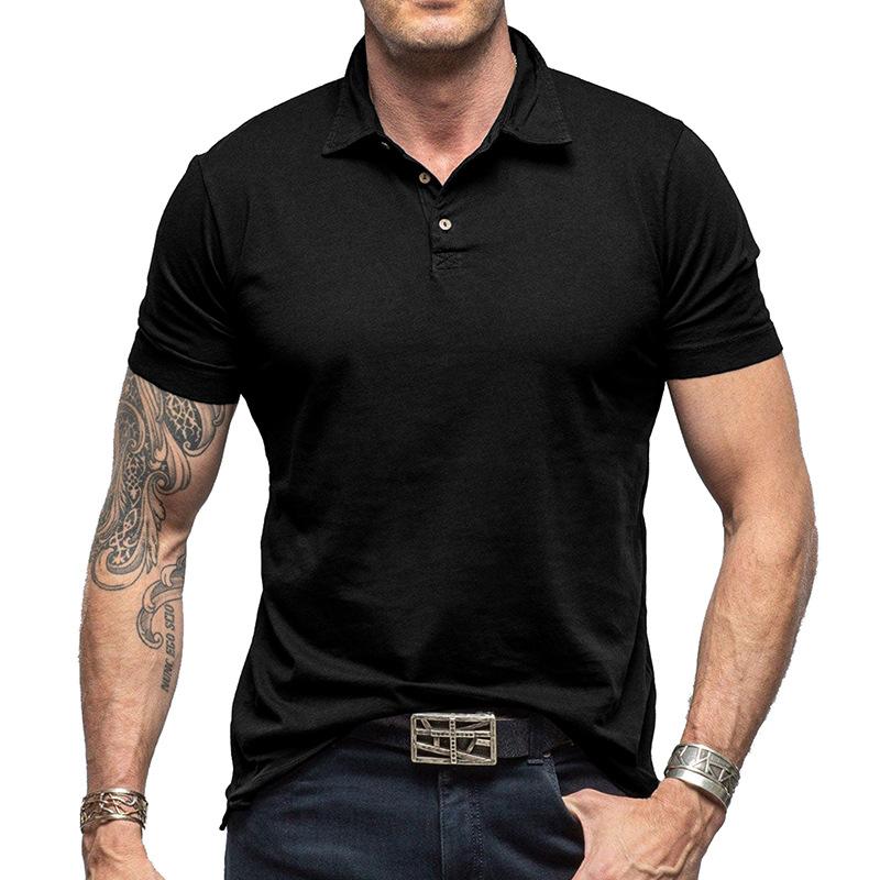 Men's Short Sleeve Polo Shirts Casual Slim Fit 3-Button Polos Tee Tops Collared T-Shirt for Men Summer Lightweight Athletic Business Work Golf Shirts