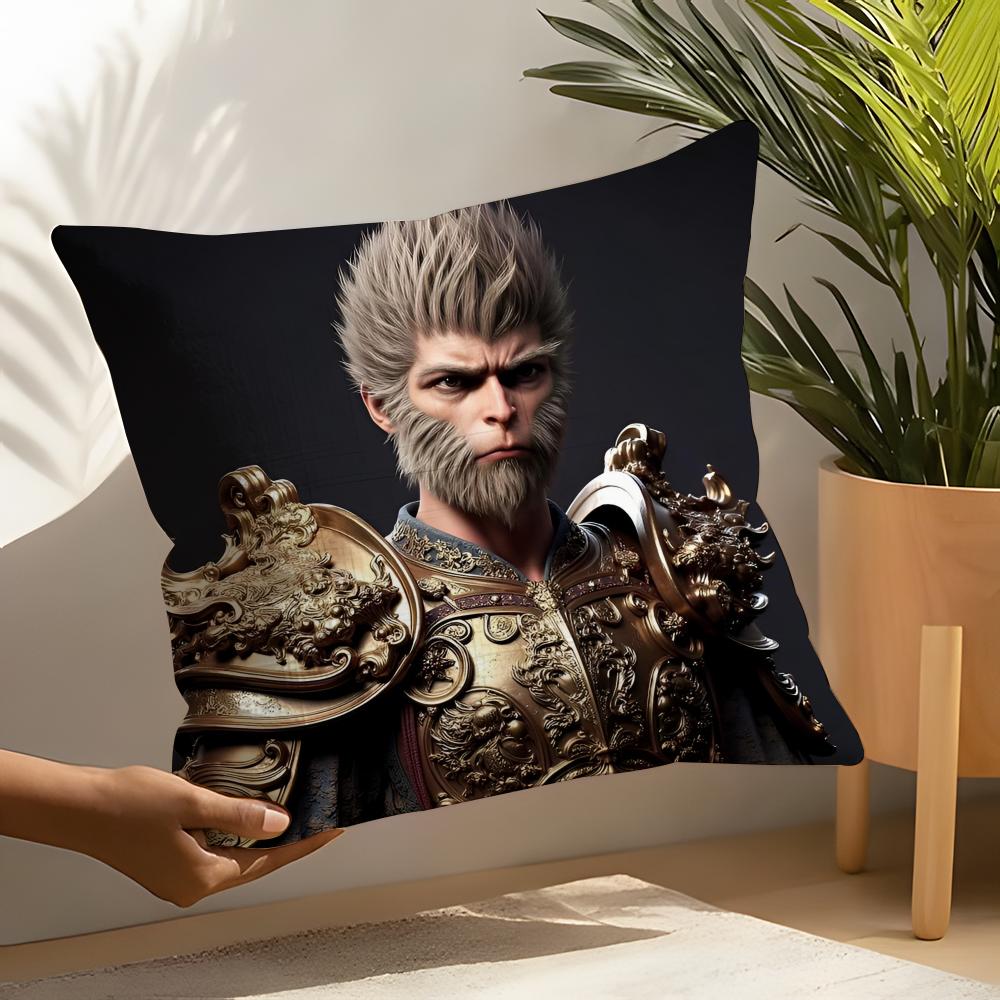 Путешествие на Запад BBlack Myth Wukong Льняные Наволочки Для Декоративного Дивана Домашние Подушки Чехол Автомобильное Сиденье Подушки Чехлы