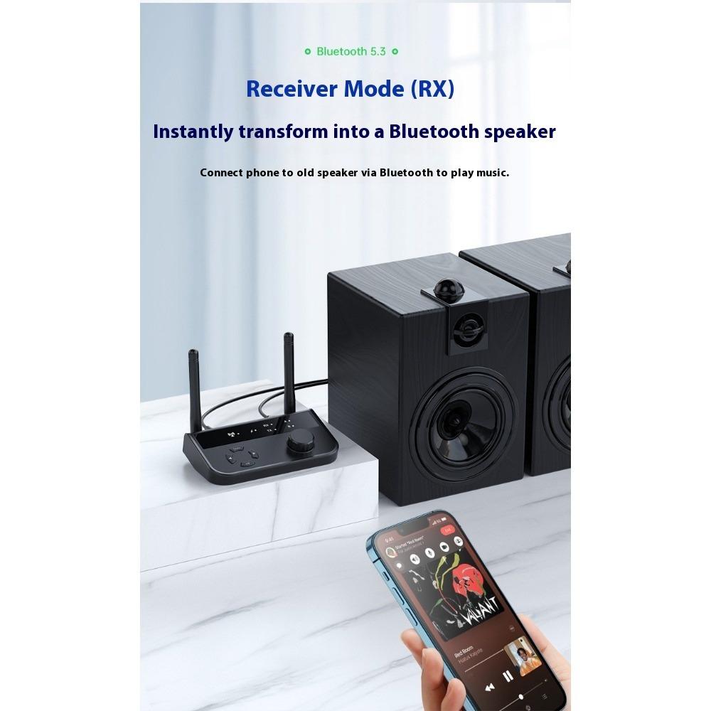 Bluetooth музыкальный приемник-передатчик 2-в-1 V5.3 Прием и передача Один-к-двум Поддержка TWS