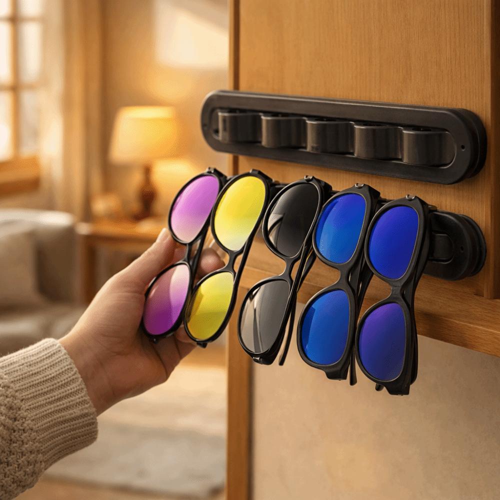 Waved Design Eyeglass Stand Wall Mounted Eyeglass Rack Display Rack Sunglasses Shelf Shops