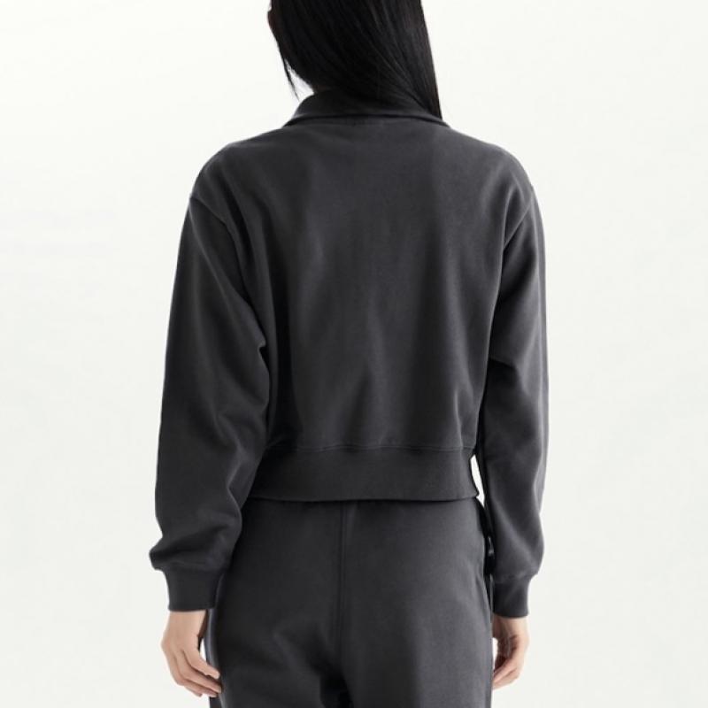 New Balance Women S Athletic Semi Crop Half Zip Up SweatShirt nbncd4S032 19