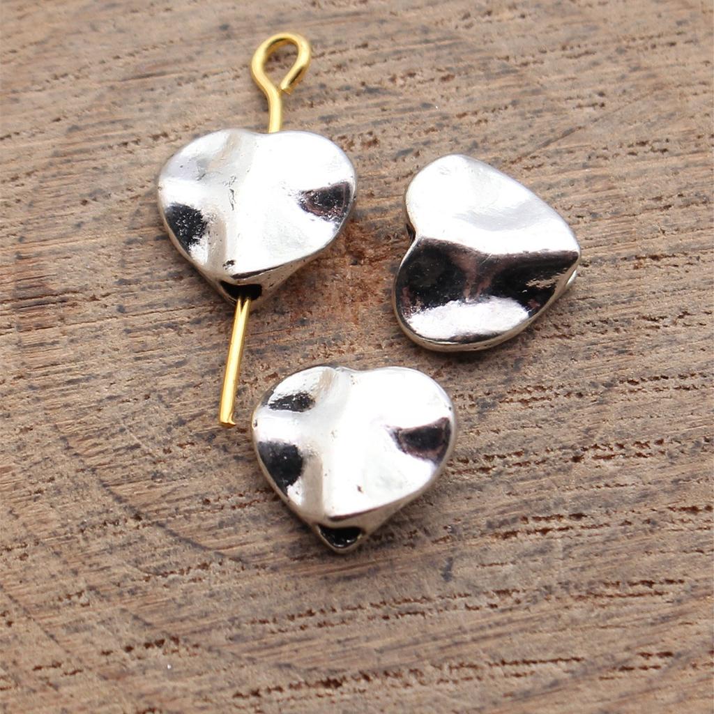 Сердце Свободные Бусины Для Валентиновского Браслета Ожерелья DIY Винтажные Материалы Для Изготовления Украшений Для Шармов