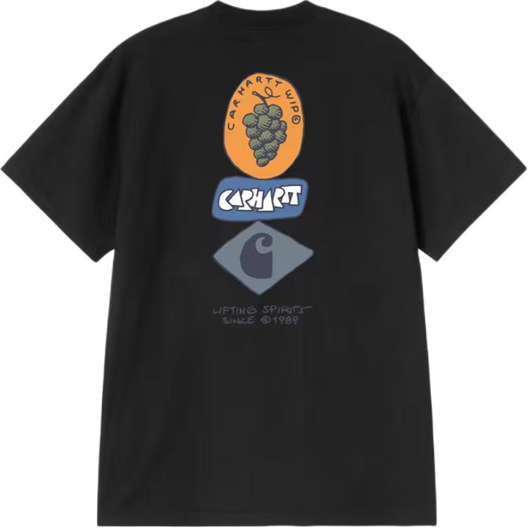 Carhartt WIP SS26 Футболка с принтом "Сложенный виноград" Весна/Лето Унисекс Футболка I036902-89-XX