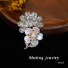 Diamond-Studded 3D Floral High-End Women's Luxury Alloy Brooch Corsage