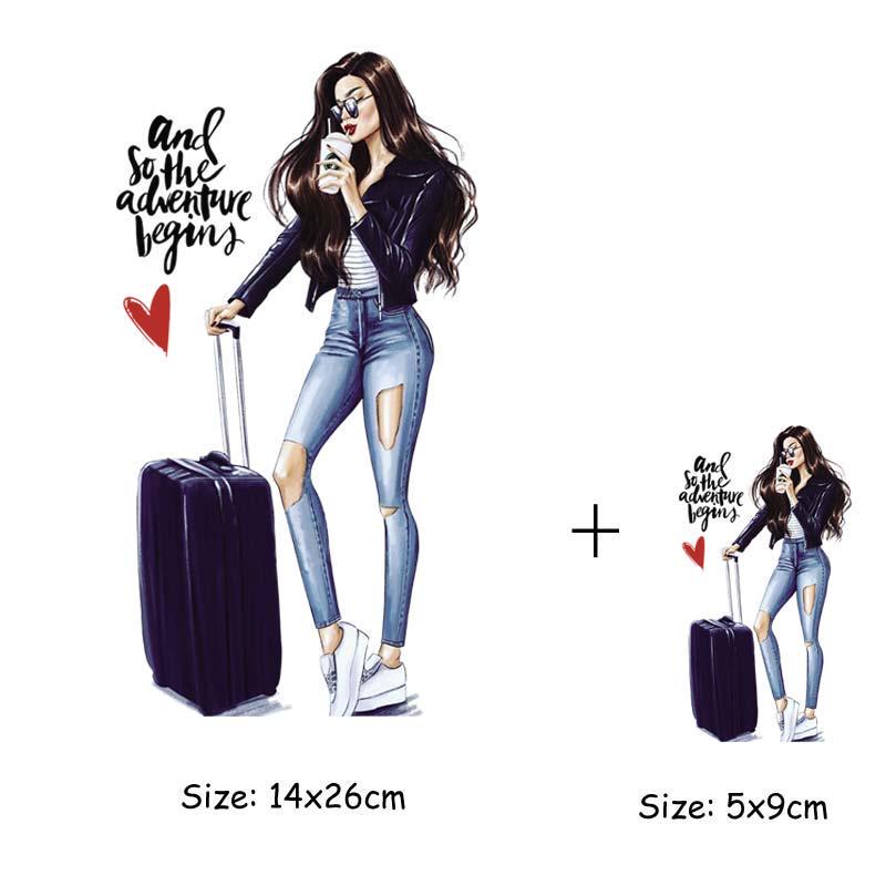 Секс-девушка, железные нашивки, женская одежда, платье, переводная картинка ручной работы, экологически чистая футболка «сделай сам», наклейки в полоску для одежды, моющиеся значки