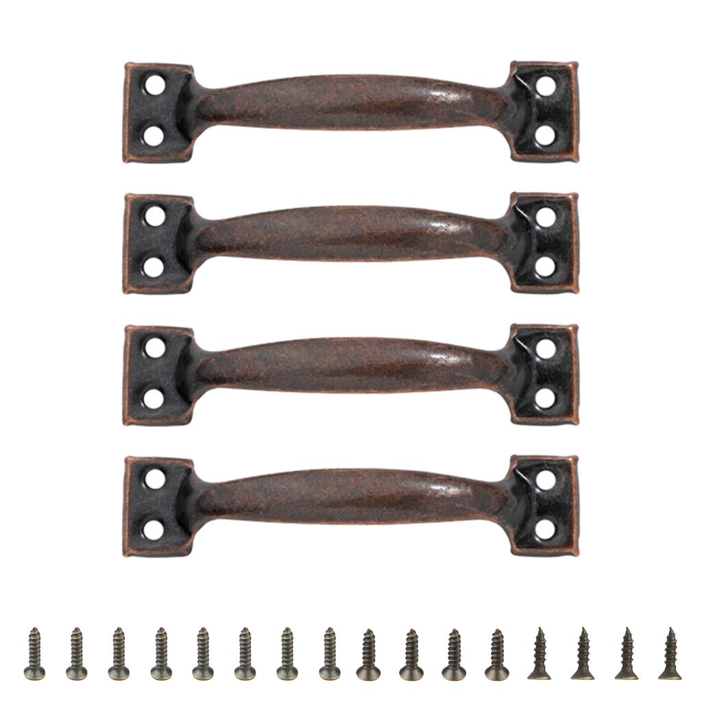 4pcs Barn Door Drawers Handles Bows-Shaped Metal Wardrobe Cabinet Pulls Iron Furniture Knob for Home Decoration