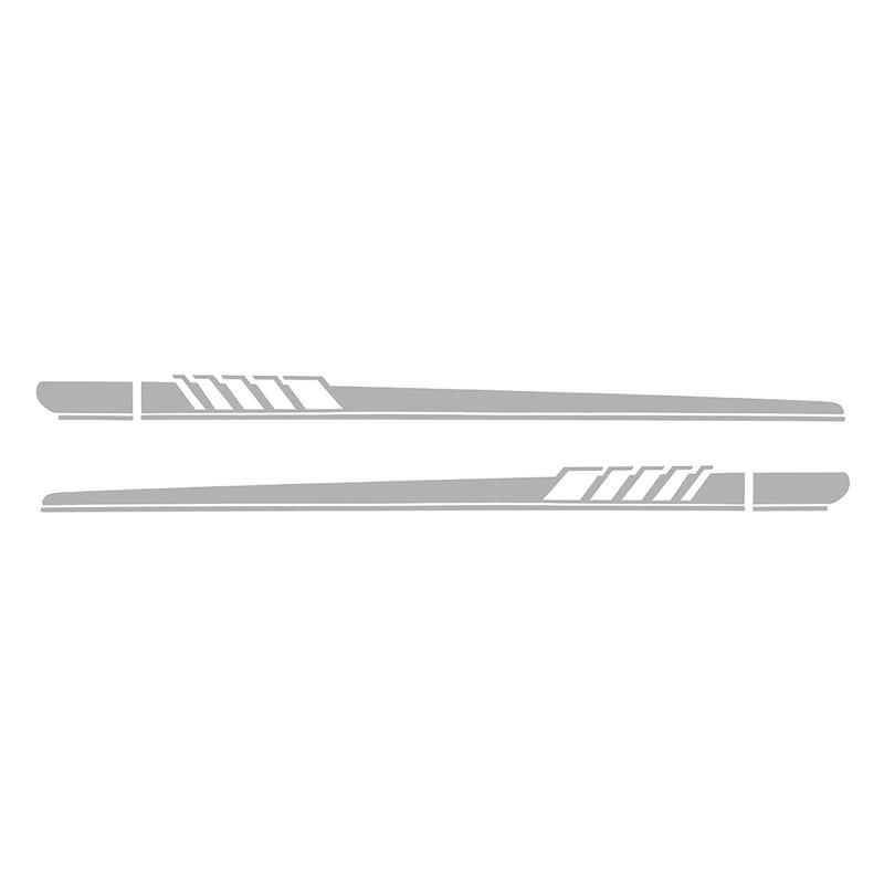 2 шт. Наклейки с полосами для гоночного автомобиля, Боковая спортивная наклейка, Автомобиль, Обе стороны, Дверь, Кузов, Стайлинг, Виниловая наклейка, Накладка, Украшение