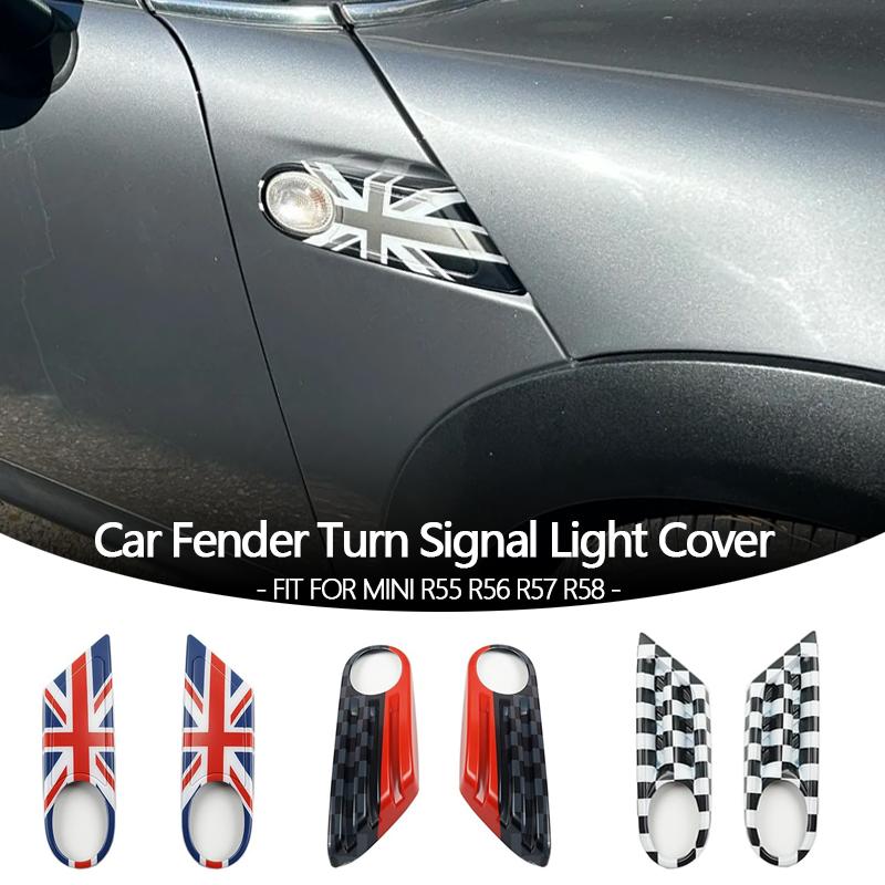 For Mini Cooper R56 Clubman R55 Convertible R57 R58 Car Fender Turn Signal Exterior Light Cover Sticker Exterior Accessories