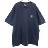carhartt Футболка с коротким рукавом L Темно-синяя Однотонная Карманная футболка K87 Мужская Б/У