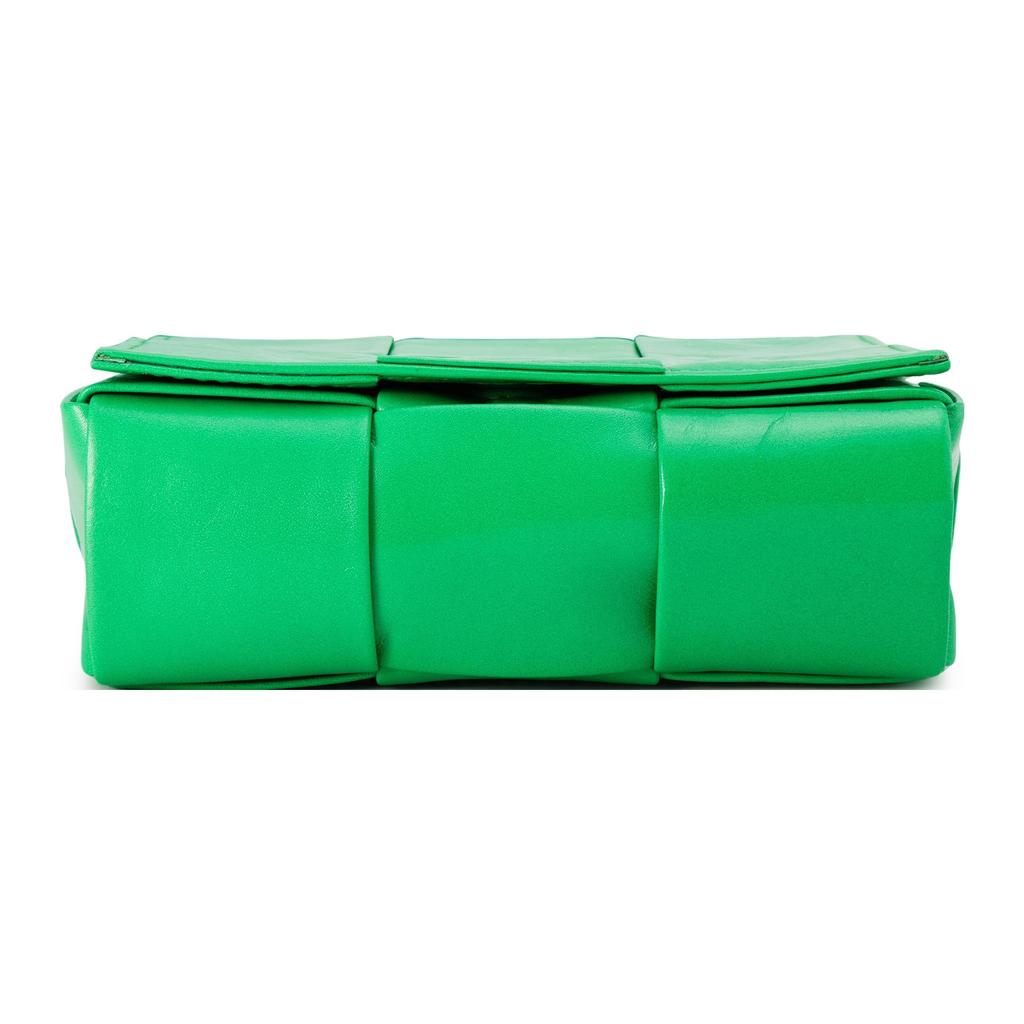 Bottega Veneta Mini Cassette Bag Parakeet/Silver Men Shoulder_bags Green 667048-VCQ72-3724