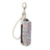 Pearl Pendant  Comb Mirror Set Keychain Glitter Rhinestone Massage Comb with Mirror  Travel