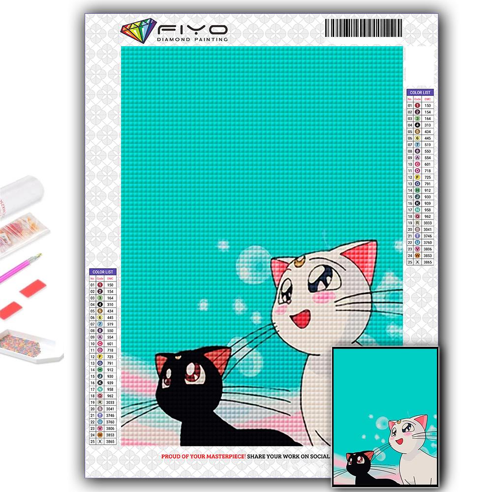 Popular 5D Diy Cross Stitch Sailor Moon Painting Full Drill Cross-Stitch Crafts Kit Wall Sticker Home Decor