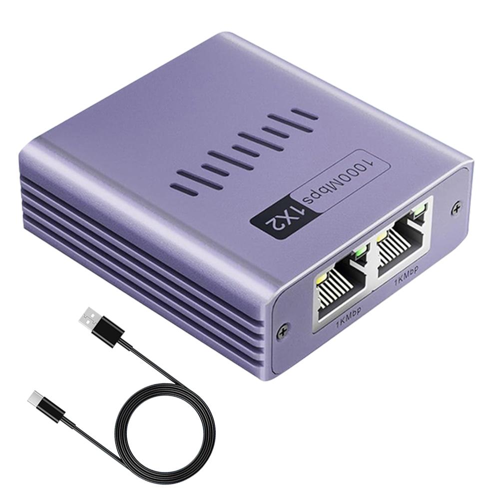 Gigabit Ethernet Splitter 1 To 2/3/4 Internet Cable Splitter 1000Mbps Network RJ45 Splitter Network Connector for Cat6/7/8 Cable