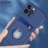 Кошелек Слот для карт Силиконовый чехол Для Iphone 14 13 Pro Max 12 Mini 11 Pro X XS MAX 7 8 Plus Однотонный Чехол с магнитным кольцом
