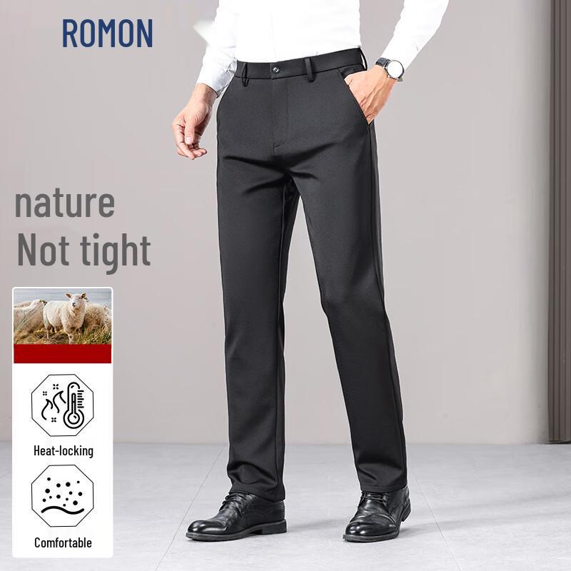 ROMON Мужские брюки прямого кроя в стиле business casual
