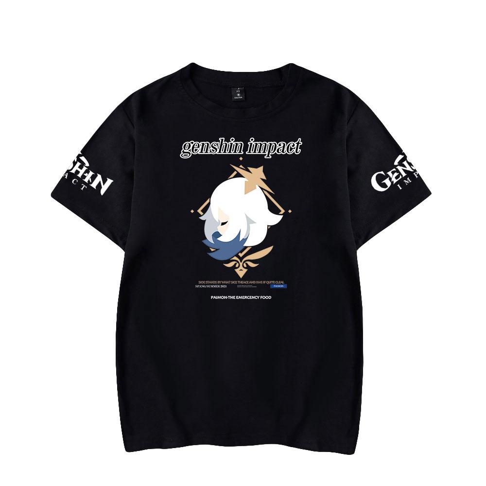 Футболка Genshin Impact для мужчин Летняя одежда С круглым вырезом Аниме Мужская футболка для мужчин Оверсайз Новые мужские футболки Топы