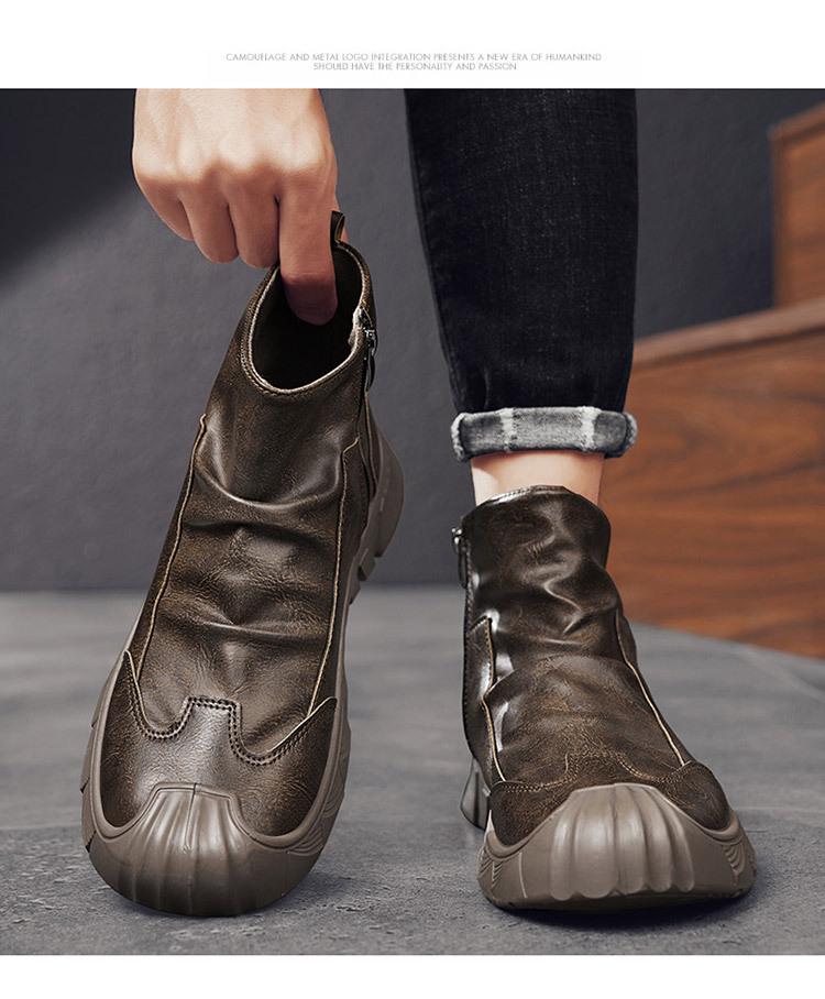 Мужские высокие зимние ботинки Martin с утолщенным бархатом для тепла и защиты от холода