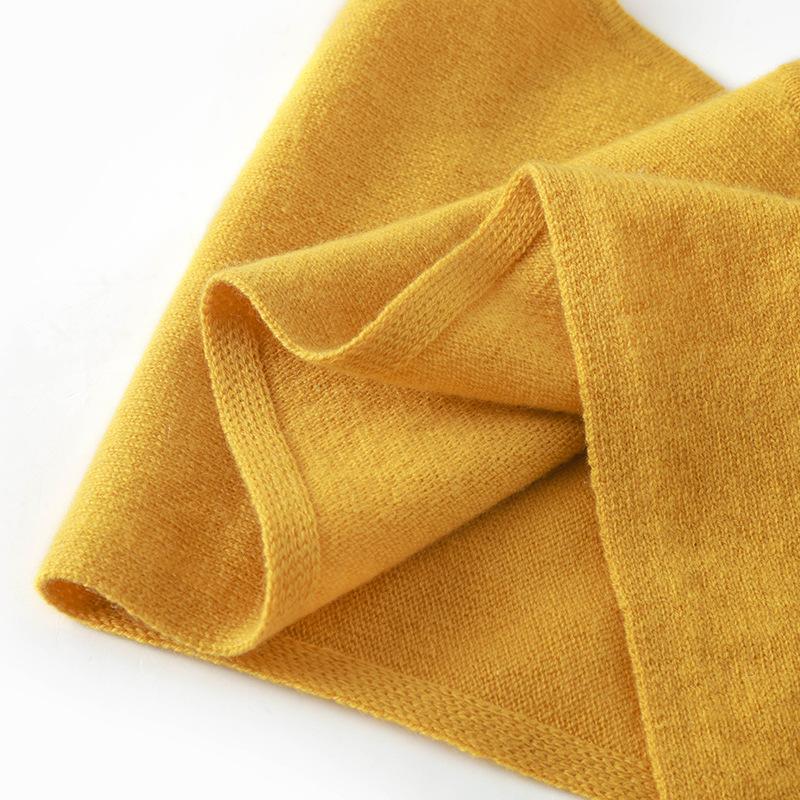 Cashmere Triangle Scarf, Solid Color Small Scarf, Women's Autumn and Winter Korean Version Trendy Warm Decorative Neck Protection, Knitted Scarf