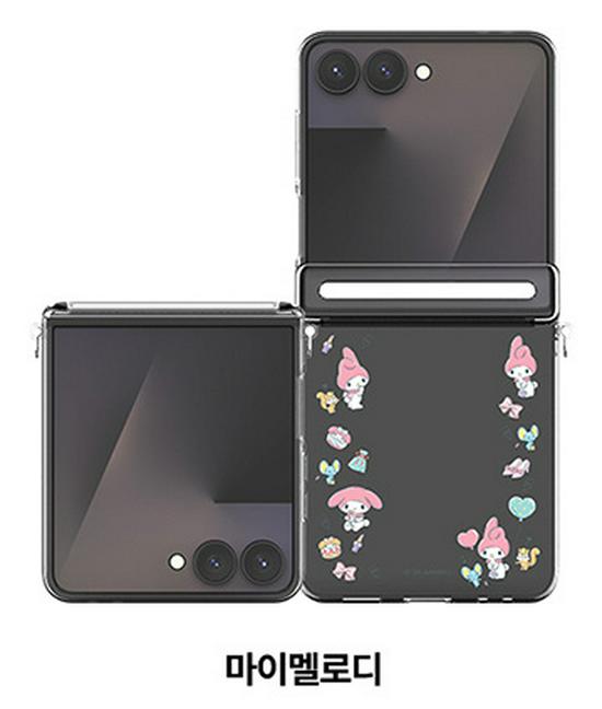 Корейский прозрачный чехол Hello Kitty & Friends для Samsung Z Flip 7