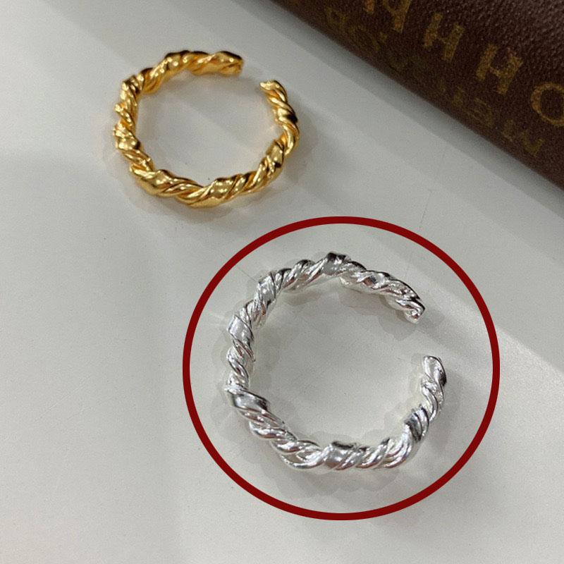 925 Sterling Silver Rings For Women Geometric Fine Jewelry Finger Adjustable Gold Interware CZ Ring For Party Birthday Gift