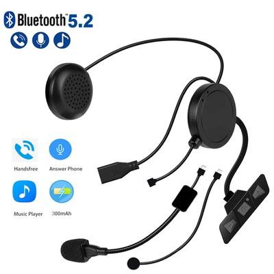 Bluetooth 5,2 гарнитура для мотоциклетного шлема, беспроводная громкая связь, стерео музыкальный плеер, наушники с шумоподавлением и микрофоном