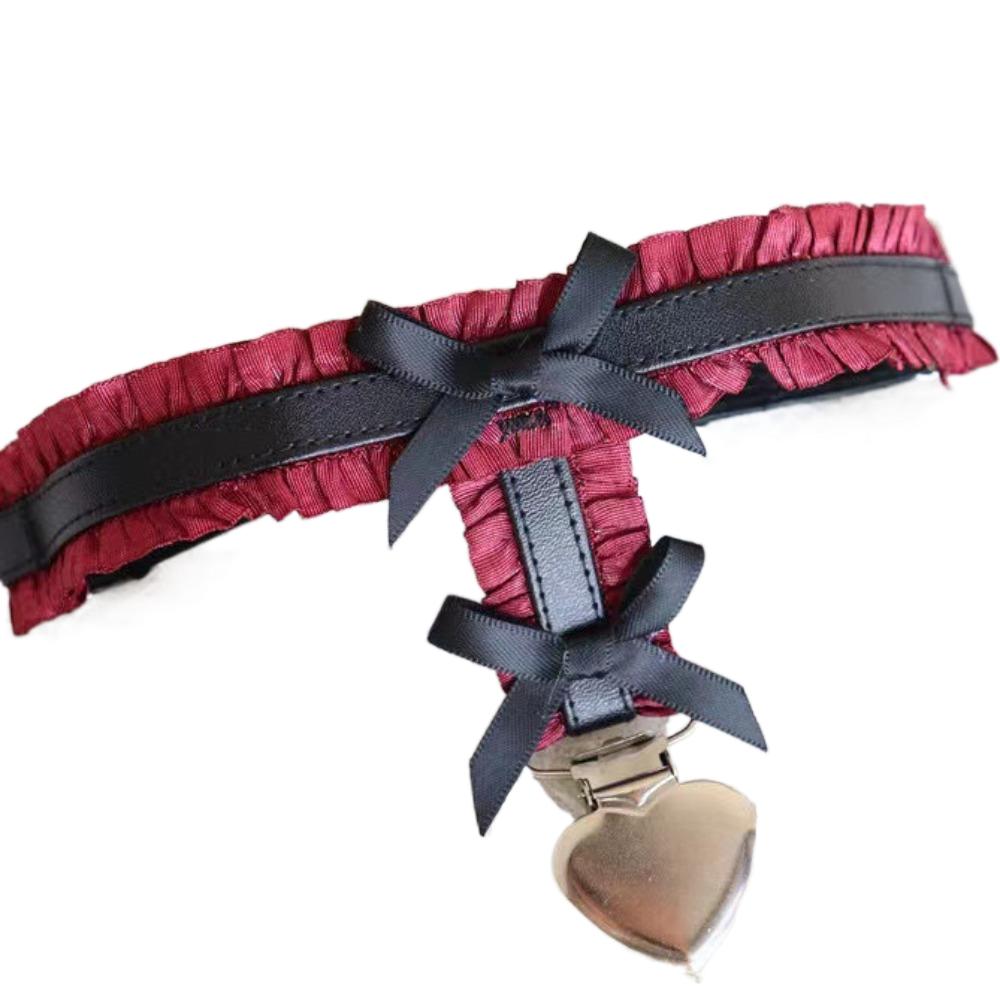 Цинковый Сплав Lolita Кольца на Ноги Эластичная Лента Кружево Эластичная Цепочка на Бедро Модные Петли на Ноги с Бантом Лето