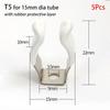 5Pcs Fixing Clips Lamp Tube Clip Clamp Holders Pipes Clamp Spring Terry Clip  for 12mm-32mm Dia Tube